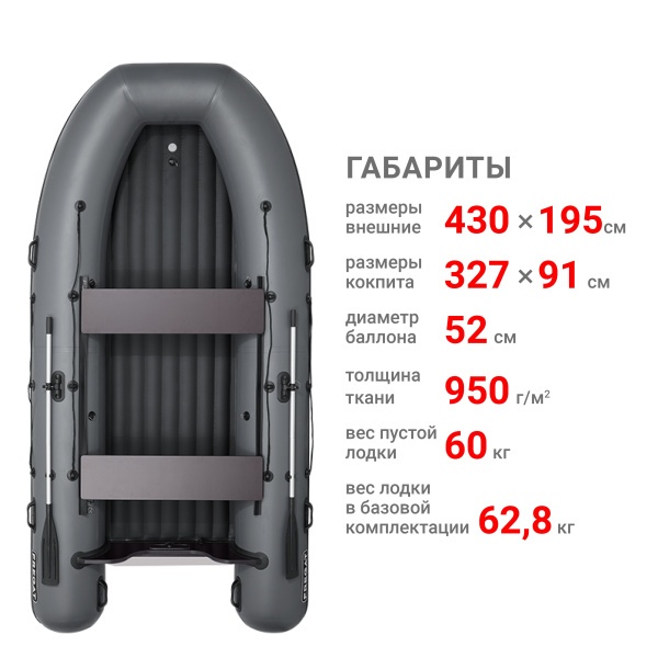 430 НДНД аэр Лодка (серый 107082)